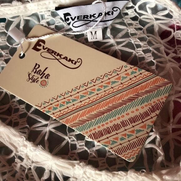 NWT Everkaki boho top. sz M - Picture 5 of 5